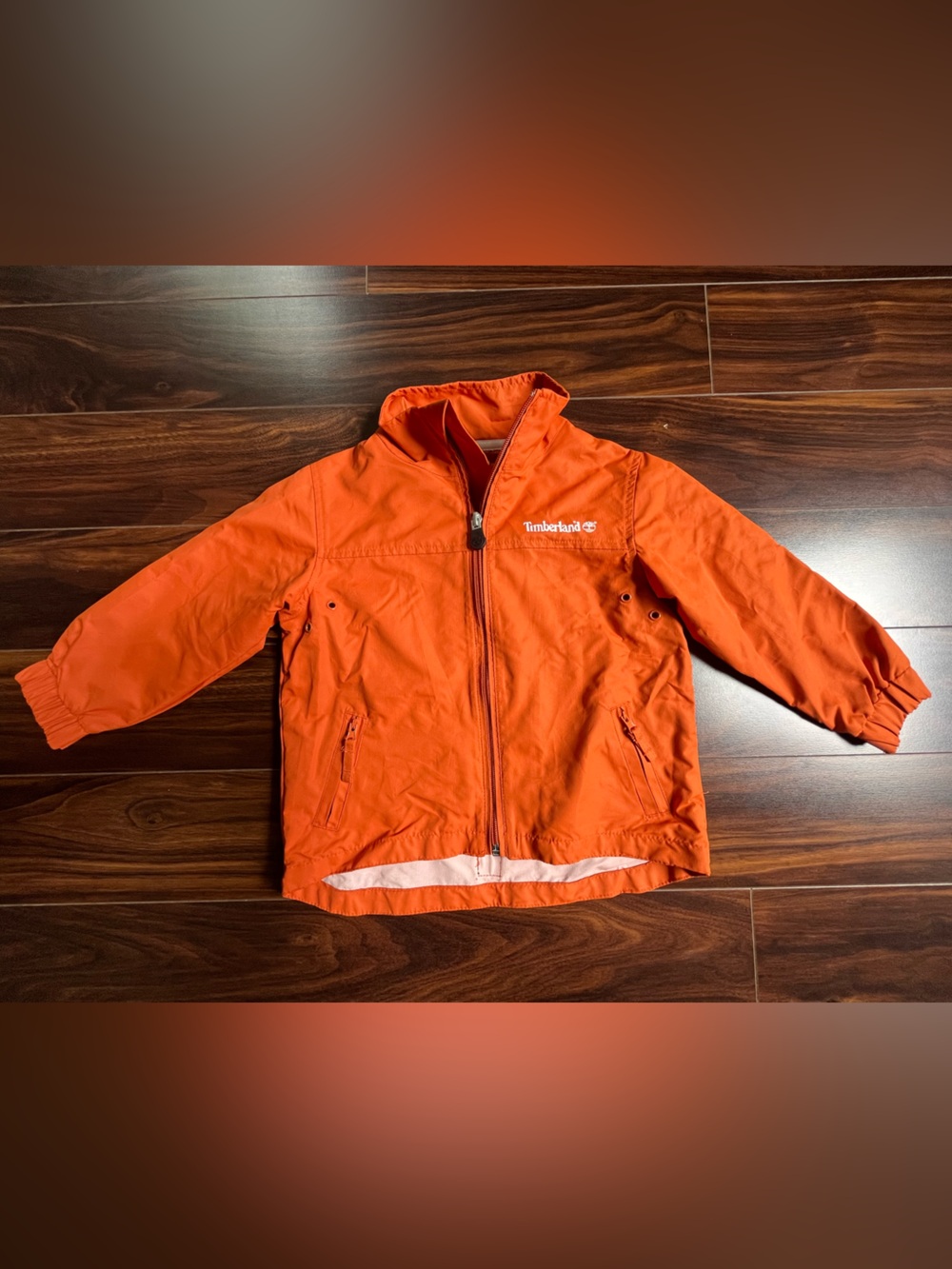 Timberland Toddler Boys Orange Rain Jacket, 3T, EUC